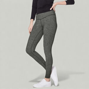 LULULEMON Wunder Under Black Size 6 Small Heathered Herringbone Women Leggings